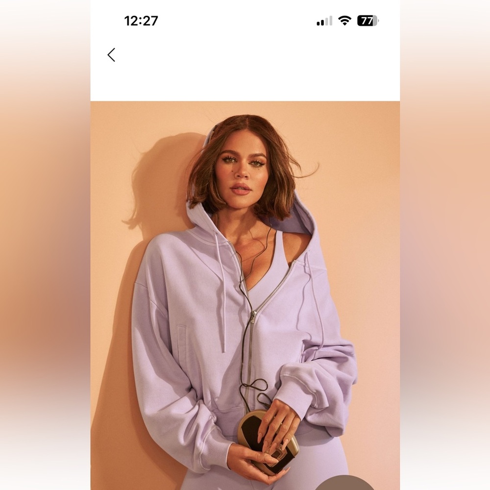 fabletics khole kardashian jogger hoodie pants set sz small